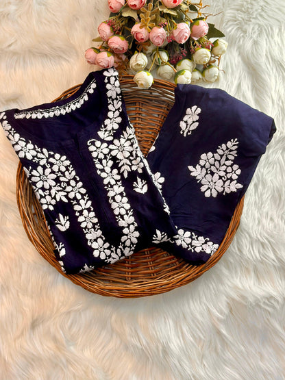 Rayon Fabric Kurti & Plazo Duo Set