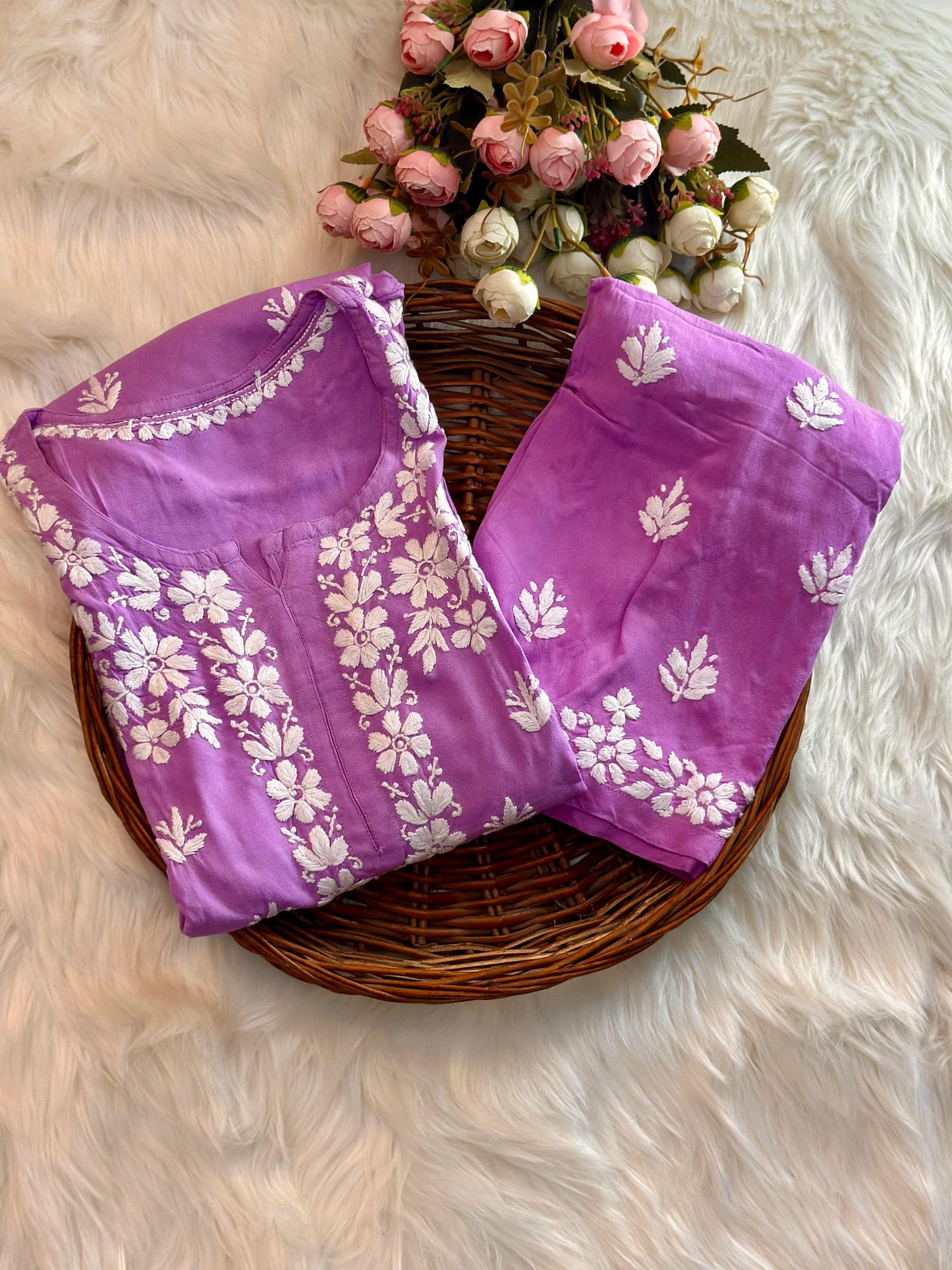 Rayon Fabric Kurti & Plazo Duo Set