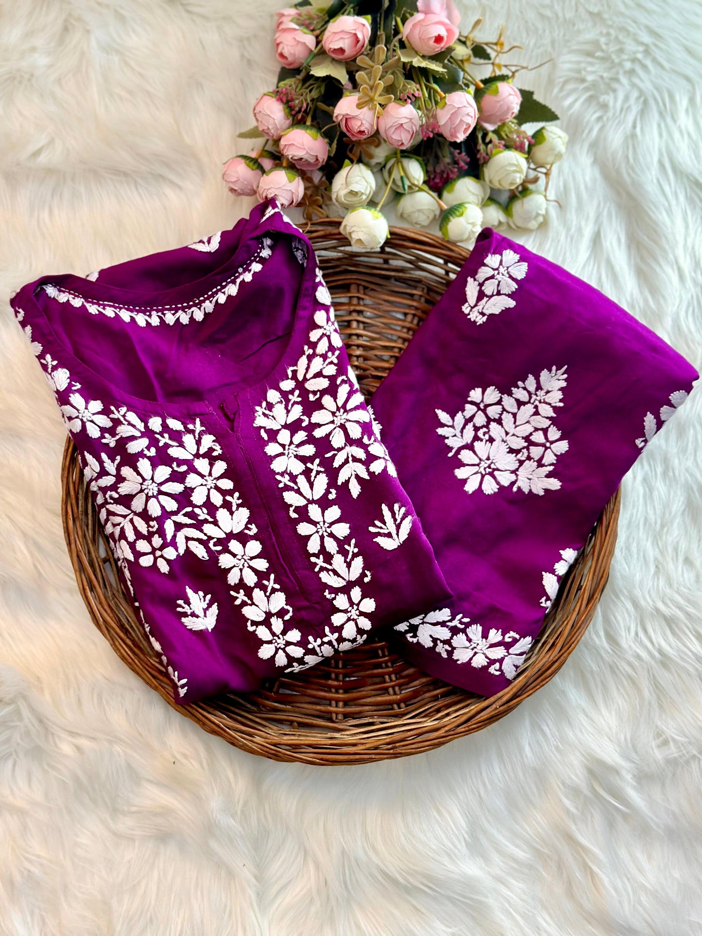 Rayon Fabric Kurti & Plazo Duo Set