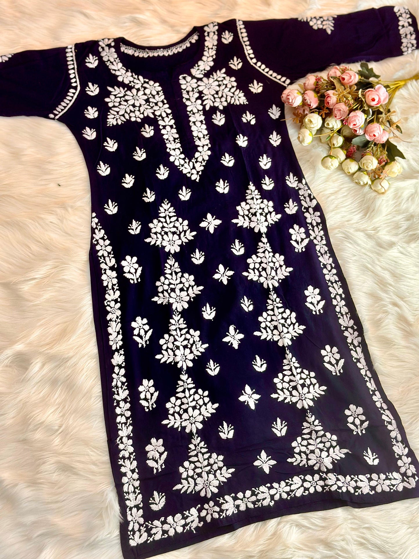 Rayon Fabric Kurti & Plazo Duo Set