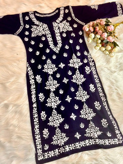 Rayon Fabric Kurti & Plazo Duo Set